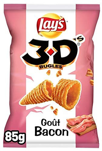 LAY'S 3D'S - Bacon (85 g, 3 unidades)