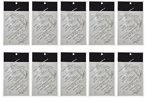 Kit de Agujas de Coser, 70 Piezas, 7 Tipos, Acero al Carbono, para Cuero y Tapicería, 3,3-9 cm