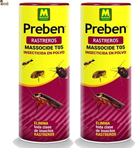 BricoLoco.com Insecticida granulado en Polvo Insectos Rastreros. ¡¡¡ 500 Gramos !!! (2X250 grs.) Suelo Exterior e Interior. Hormigas, cucarachas, pulgas, chinches, garrapatas, piojos. (0.5)