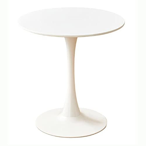 LIUNA Moderner lässiger runder Tisch, Tulpenweiß, 80 cm, Esstisch