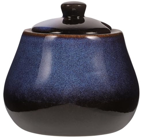 Delicate Ceramic Seasoning Jar with Scoop Stylish Grease Container for Sugar Salt and Spice Storage Perfect for Home and Restaurant Decor