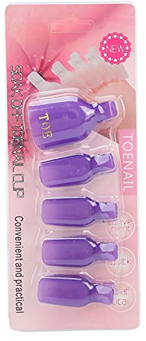 5 Stück Gel-Nagellackentferner-Clips – Zehennagel-Ablösekappen für schnelles Entfernen von Gel-Nagellack – rutschfestes Design, einfach anzuwenden zu Hause oder im Nagelstudio