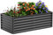 Amopatio Orto Rialzato in Acciaio Zincato per Giardino Esterno, Fioriera da Esterno 970L, Ortaggi, Erbe e Fiori, Cassone Orto Grande, 180x90x60 cm, Nero