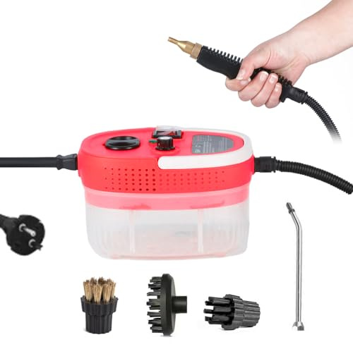 Pulitore a vapore da 2500 W per la pulizia dell'auto a casa, riscaldamento rapido, pulitore a vapore ad alta temperatura, pulitore a vapore portatile