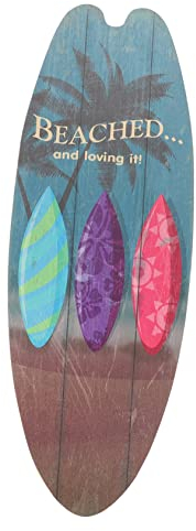 Amosfun Holz-surfbrett-wanddekor Surfbrett-dekoration Für Sommer-themen Strand-wandschild Aus Holz Surfbrettdekor Für Surfzimmer Hölzernes Surfbrett Für Wandkunst