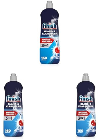 Finish Glanz- & Klarspüler – Für strahlendes und trockeneres Geschirr ohne Wasserflecken – Megapack mit 800 ml (Packung mit 3)