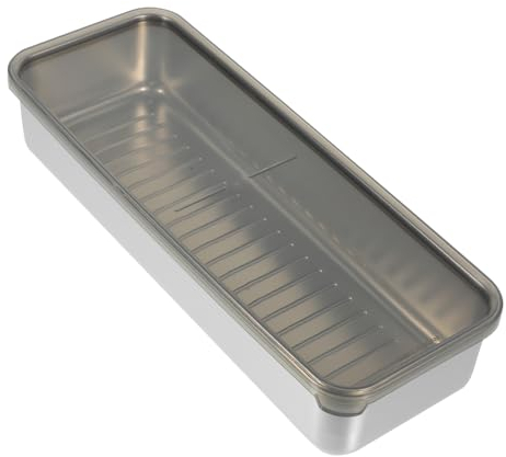 TOPBATHY Bac Gastronorme Alimentaire Bac À Légumes En Acier Inoxydable Boîtes De Nourriture Récipient De Stockage De Viande Congélateur Étanchéité Des Conteneurs