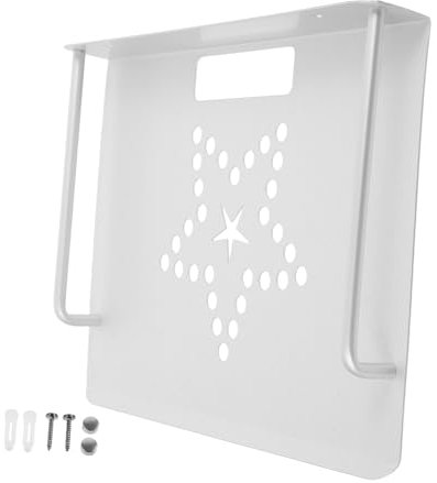 OFFSCH Aluminium Stb Box Halterung Raumspart Regal Für Router Wohnzimmer Wandmontage Weiß Einfache Installation Langlebig