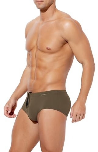 Mauro Kane Badehose Slip Herren Badeslip Kurz Klassische Badeshorts Eng für Männer Sommer Schwimmhose mit Tunnelzug, XL