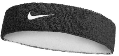 Nike Swoosh Classic Reversible Headband Stirnband Running Fitness Training Sport Haarband wendbar, Black/White/Black, One Size