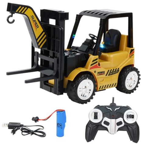 CIYODO Set Di Giocattoli Carrello Elevatore Per Bambini Veicolo Di Ingegneria Educativo Movimenti Flessibili E Pneumatico Di Simulazione Antiscivolo