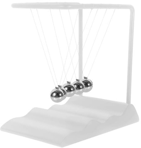 Abaodam Pendule Scientifique Newton Boules en Acier Décoratives pour Bureau 10Cm Jouet Éducatif Décoration de Psychologie pour Maison et Bureau Ornement de Physique