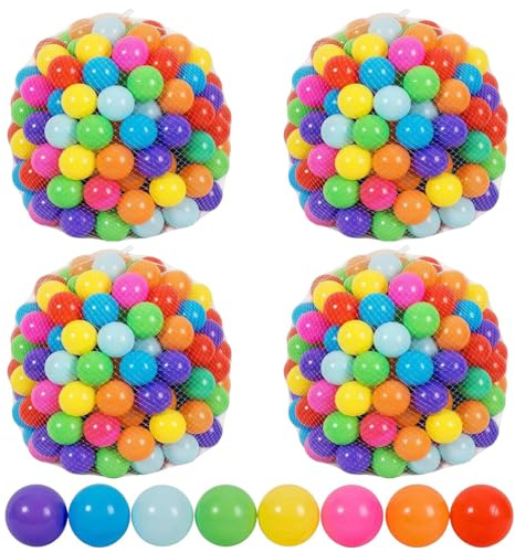 Xvilmaun 200 Stück Bunte Bälle Bällebad 7cm Babybälle Zum Greifen - Plastikbälle Für Bällchenbad Hüpfburg Bällepool - Baby Ball Spielzeug Set Für Trampolin Spielzelt Laufstall
