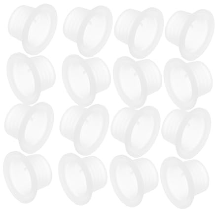 Veemoon 50pcs White Silicone Hose Seal Ring Gasket Kit for Faucet Shower and Garden Hose Waterproof and Sturdy Sealing Washers for Plumbing and Repair