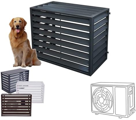 Gguwug 110cm protector aire acondicionado exterior Cubiertas De Aire Acondicionado, Cubre Exterior De Aluminio, Rejilla De Protección Para Aire Acondicionado, Pantalla De Privacidad para Balcón Jardín