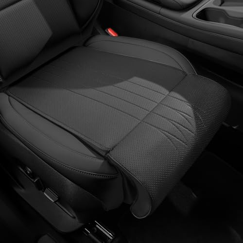Dapucarin Coussin Voiture Siege, Coussin Extension de Siège de Voiture, Coussin de Soutien et Rallonge pour Conducteur et Chaise de Bureau, Housse de Protection avec Repose Jambes, Noir