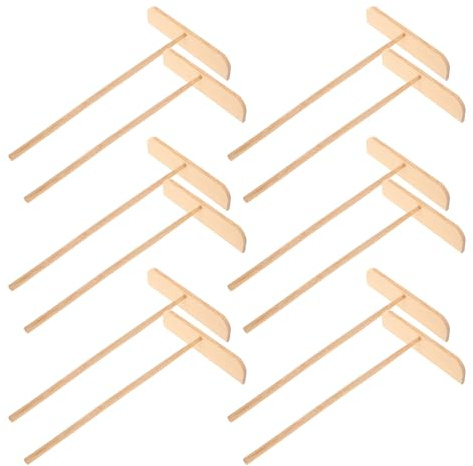 GLEAVI 12pcs Wooden Tabletop Crumb Scrapers for Dining Tables and Kitchens Multipurpose Bread Crumb Sweepers and Pancake Batter Spreaders Crepe Turners for Restaurants and Home Use