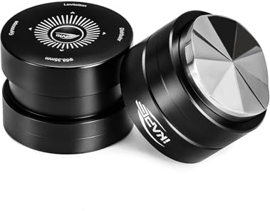 IKAPE 53.3MM Newly Upgrade Espresso Coffee Distributor, Coffee Dual-Bearing & High-Speed Distribution Tools, Adaptive Height Coffee Tamper Leveler for 54mm Portafilters