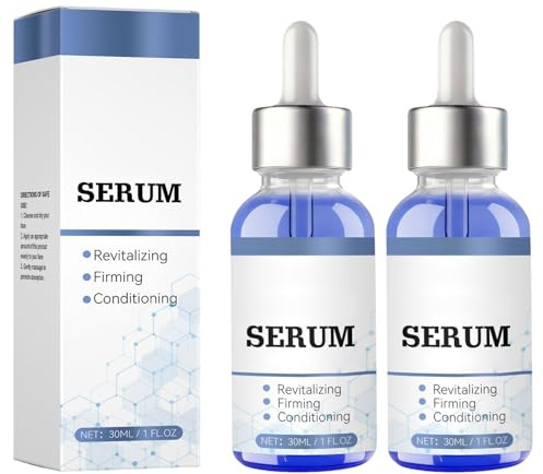Kupferpeptid-Serum, Anti-Aging-Gesichtsserum für Straffung, gegen Falten und intensive Feuchtigkeitspflege, Serum für mehr Hautelastizität und ein pralleres (2PC)