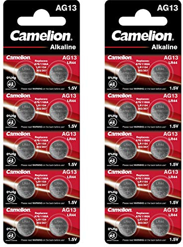 Camelion Alkaline Knopfzelle (AG13/LR44/357, 20-er Blister)