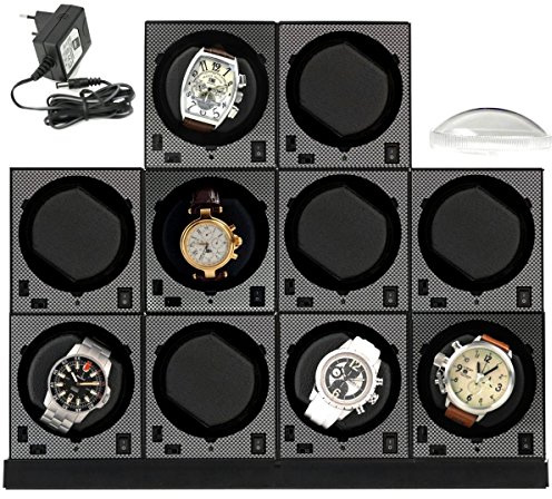 Uhrenbeweger System für 10 Uhren BOXY CARBON EDITION PRO10 Base MAX - Aus der Beco Kollektion 2025