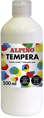 Alpino dm010170 – Bottiglia Tempera Escolar, bianco