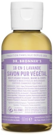 Savon liquide lavande Dr Bronner's 60 ml