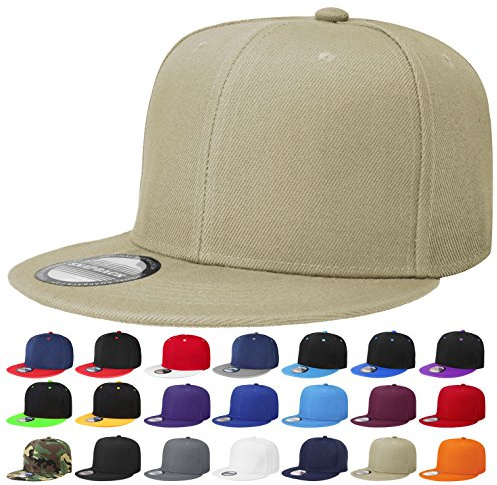 Klassisk snapback-keps hiphop stil platt skärm blank enfärgad justerbar storlek
