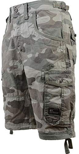 Mens Knee Length Combat Cargo Chino Cotton Shorts By Crosshatch