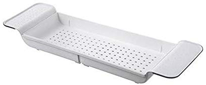 FRYH Bandeja De Bañera No Requiere Ensamblaje Retráctil,White