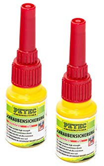 PETEC Schraubensicherung hochfest 2x 10g Flasche 92010 Schraubenkleber