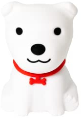 InnoGIO GIOdog, luz nocturna para niños con forma de perro, silicona suave, 8 colores alternativos, cable de carga USB, lámpara de noche con diseño de animales, adecuada para recién nacidos