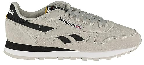 Reebok Cuero Clásico, Zapatillas de Deporte Unisex adulto, Steely Fog F23 Core Black Retro Gold F23 R, 36.5 EU