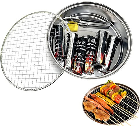 Barbecue instantané, barbecue au charbon résistant à la chaleur pour camping, camping, pique-nique, barbecue, usage domestique