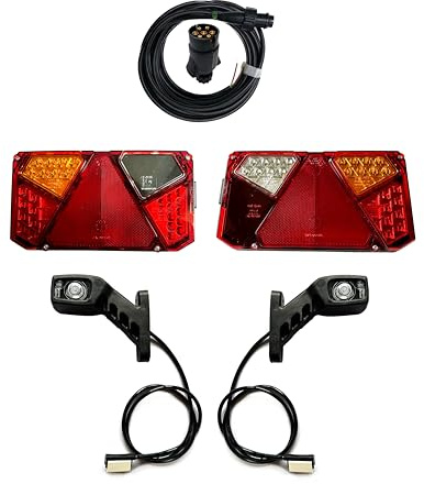 MelTruck® Anhängerbeleuchtung SET LED Rückleuchten Umrissleuchten Kabel 5,6m für Anhänger