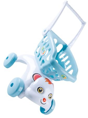 Toyvian Chariot de Simulation pour Enfants Mini Chariot de Courses Jouet pour Enfants transpalette Manuel Jouets pour Filles Jouets de Panier d'achat Miniature