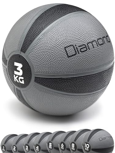 G5 HT SPORT Balles médicales en caoutchouc sans odeur [Disponible de 1 kg à 10 kg] Balles de fitness et de physiothérapie, idéales pour renforcement musculaire, endurance et vitesse (3 kg)