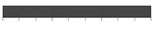 Homgoday Biombo de 9 paneles de tela, 1200 x 160 cm, color antracita, para exterior, balcón, jardín, separador exterior, separador exterior