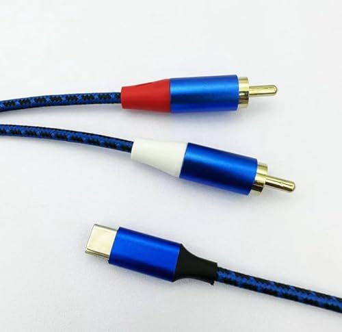 Cavo audio da USB-C a RCA, cavo adattatore stereo da tipo C a 2RCA, compatibile con iPhone 15, iPad, MacBook, Huawei, Galaxy, MacBook, Home Cinema, DVD, amplificatore, altoparlante, autoradio, ecc