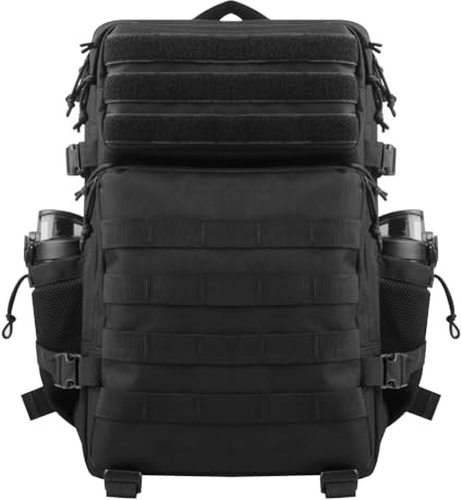 GKXLH Mochila Táctica - Mochila táctica militar de 45 L para hombre y mujer, Bolsa de emergencia táctica militar de tela Oxford 900D, Bolsa táctica para senderismo, Ejército, pesca y acampada (45L)