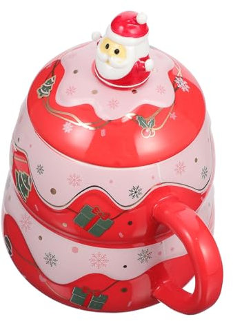Cabilock Keramiktasse Mit Weihnachtsmuster Hitzebeständige Wasserbecher Praktischer Kaffeebecher Für Zuhause Exquisiter Weihnachtsbecher Für Milch Kaffee Tee Und Andere Getränke