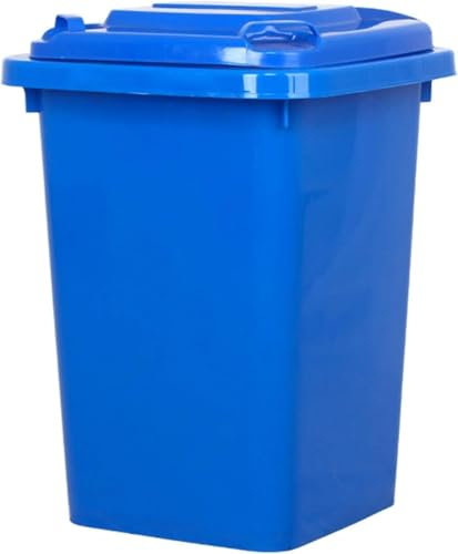 Bote Basura For Exteriores Con Tapa Bote Basura Comercial Plástico Gran Capacidad Bote Basura Clasificación For Exteriores Cilíndrico Largo 4 Colores Contenedores Basura For Exteriores(Blue,100L)
