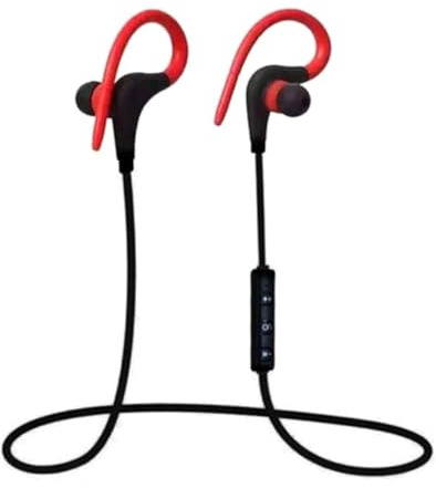 SHINEOFI Auricolari senza Fili Wireless 4.1 Sportivi In-ear Rossi Batteria da 55 Mah e Design Ergonomico Antisudore per Corsa e Allenamento