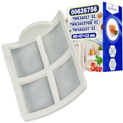 Filtro Descalcificador para Hervidor Agua Electrico 00626756 para Bosch | para CompactClass 626756 TWK3A017/01 TWK3A037GB/01 para Siemens Serie 300 TW3A0107/01 - MONTERAL