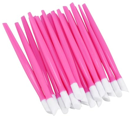 Ipetboom 20piezas Herramientas De Manicura Unidades Rosa Empujadores y Limpiadores Para Eliminar Piel Muerta y Corregir Imperfecciones Diseño Lavable