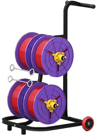 dérouleur de câble Porte-Bobine De Fil avec Poignée, Antidérapant Et Peu Encombrant - Distributeur De Bobines De Câble Portable pour Électriciens - Présentoir pour Bobines De Fils, Câbles(4 reels)