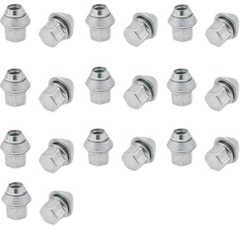 écrou jante Compatible avec Ford Pour Fiesta 1995 1996 1997 1998 1999 2000-2012 19MM Boulon Goujon Écrou de Pneu Roue en Acier Allié M12x1.5