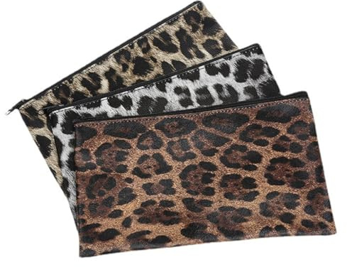 3 Stück Geldtasche, Banktasche aus Kunstleder Geldbeutel Banktasche Bankmappe, für Business, Haushalt, Schule