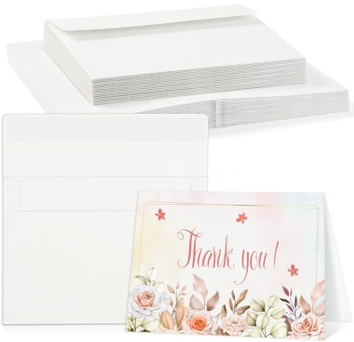 30 Watercolour Cards with Envelopes, 4x6 Inch, 300 GSM Cotton Paper