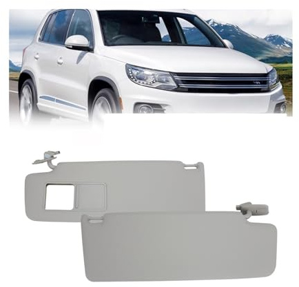 Compatibile con VW Tiguan 2009-2016 2015 Parasole per auto con luce a specchio Parasole interno con lampada Parasole anteriore Accessori per auto(Right)